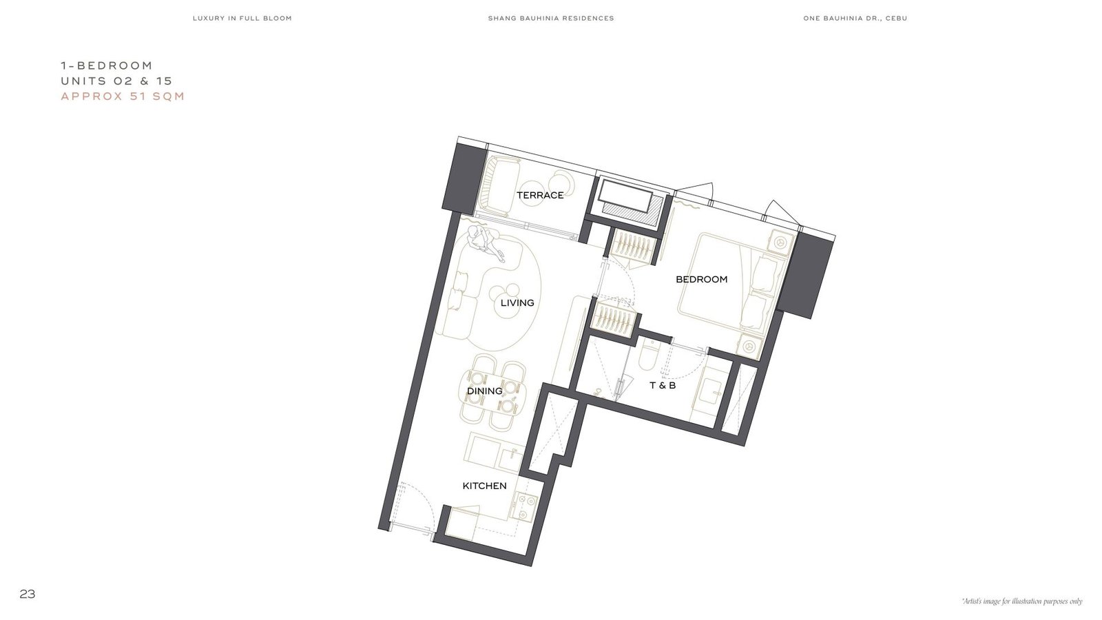 1Bedroom 51 sqm